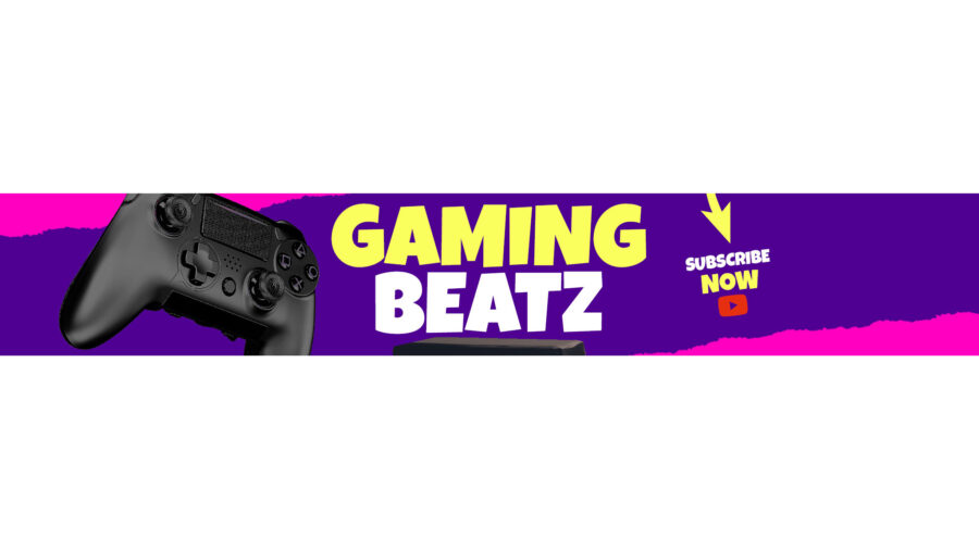 Free Gaming YouTube Channel Art PSD Template
